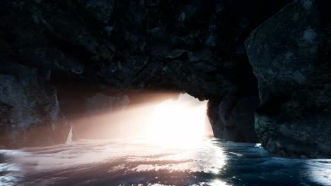 Entrada-De-La-Cueva-Del-Acantilado-De-4k-Desde-El-Interior